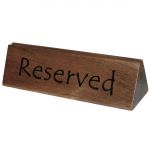 Olympia Acacia Menu Holder and Reserved Sign (10 pack)