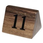 Olympia Acacia Table Number Signs Numbers 11-20 (Pack of 10)