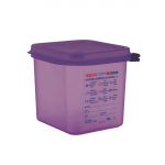 Araven Allergen Polypropylene 1/6 Gastronorm Food Container Purple 2.6Ltr
