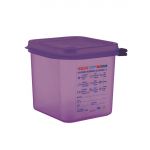 Araven Allergen Polypropylene 1/6 Gastronorm Food Container Purple 2.6L