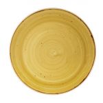 Churchill Stonecast Round Coupe Plates Mustard Seed Yellow 165mm (Pack of 12)