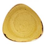 Churchill Stonecast Triangle Plate Mustard Seed Yellow 192mm (Pack of 12)