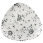 Churchill Vintage Prints Grey Rose Chintz Pattern Triangle Plate 229mm (12 Pack)