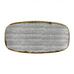 Churchill Studio Prints Homespun Rectangular Plate Stone Grey 153mm (Pack of 12)