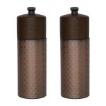 Olympia Copper Wood Salt and Pepper Mill Set (2 Pack)