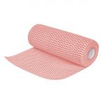 Jantex Non Woven Cloth Red (Roll of 100 Sheets) (Pack of 100)