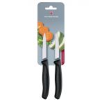 Victorinox Pointed Tip Paring Knife 8cm Black (Pack of 2)