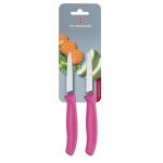 Victorinox Pointed Tip Paring Knives 8cm Pink (2 Pack)