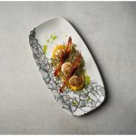 Churchill Kintsugi Accents Quartz Black Chefs Oblong Plate 352 x187mm (6 Pack)
