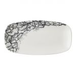 Churchill Kintsugi Accents Quartz Black Chefs Oblong Plate 298 x 152mm (12 Pack)