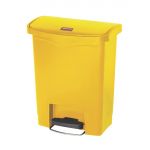 Rubbermaid Slim Jim Step on Bin Front Pedal 30Ltr Yellow