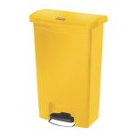 Rubbermaid Slim Jim Step-On Pedal Bin Yellow 50Ltr