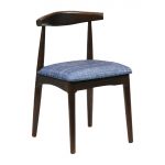 Austin Dining Chair Dark Walnut with Helbeck Midnight Seat (2 Pack)