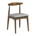 Austin Dining Chair Weather Oak with Helbeck Charcoal Seat (Pack of 2)