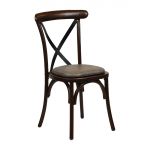 Bristol Dining Chair Dark Walnut with Padded Seat Helbeck Charcoal (2 Pack)
