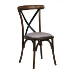 Bristol Dining Chair Vintage with Padded Seat Helbeck Charcoal (2 Pack)