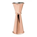 Beaumont Copper Plated Banded Jigger Measure 25ml/35ml/50ml