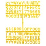 Beaumont 12mm Letter Set (660 characters) Yellow