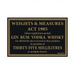 Beaumont 1985 Weights & Measures Sign 35ml 170x110mm