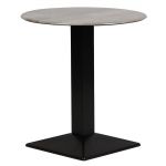 Turin Metal Base 600mm Round Dining Table with Laminate Top in Concrete
