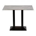 Turin Metal Base Rectangular Poseur Table with Laminate Top Concrete 1200x700mm