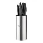 Nisbets Essentials Knife Block and 5-Piece Knife Set