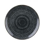Churchill Studio Prints Homespun Charcoal Black Coupe Plate 260mm (Pack of 12)