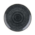 Churchill Studio Prints Homespun Charcoal Black Coupe Plate 217mm (Pack of 12)