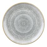 Churchill Studio Prints Homespun Stone Grey Coupe Plate 217mm (Pack of 12)