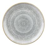 Churchill Studio Prints Homespun Stone Grey Coupe Plate 165mm (12 Pack)