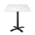 Bolero Square Marble Effect Tabletop White 600mm