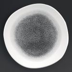 Churchill Studio Prints Raku Round Trace Plates Quartz Black 264mm (Pack of 12)