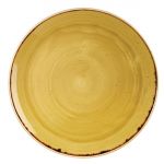 Churchill Stonecast Round Coupe Plates Mustard Seed Yellow 288mm (Pack of 12)