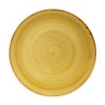 Churchill Stonecast Round Coupe Plates Mustard Seed Yellow 260mm (Pack of 12)