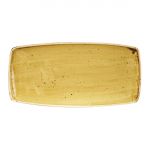 Churchill Stonecast Rectangular Plate Mustard Seed Yellow 295 x 150mm (Pack of 12)