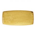 Churchill Stonecast Rectangular Plate Mustard Seed Yellow 295 x 150mm