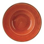 Churchill Stonecast Round Wide Rim Bowls Spiced Orange 277mm (Pack of 12)