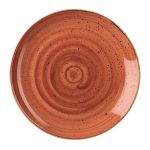 Churchill Stonecast Round Coupe Plate Spiced Orange 200mm (Pack of 12)