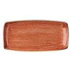 Churchill Stonecast Rectangular Plate Spiced Orange 295 x 150mm (Pack of 12)
