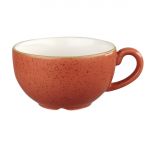 Churchill Stonecast Cappuccino Cup Spiced Orange 12oz (12 Pack)