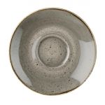 Churchill Stonecast Round Cappuccino Saucers Peppercorn Grey 185mm (Pack of 12)