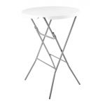 Bolero Round Poseur Folding Table White 800mm (Single)