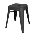Bolero Bistro SteelLow Stool Black (4 pack)