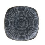 Churchill Studio Prints Homespun Charcoal Black Square Plate 252mm (Pack of 12)