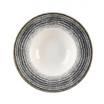 Churchill Studio Prints Homespun Charcoal Black Wide Rim Bowl 280mm (Pack of 12)