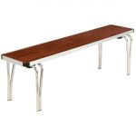 Gopak Contour Stacking Bench Teak Effect