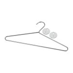 Chrome Plated Steel Hangers with Tags (50 pack)