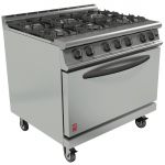 Falcon Dominator Plus Gas Oven Range 6 Burner with Castors G3101D
