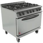 Falcon Dominator Plus Gas Oven Range 6 Burner with Castors G3101D