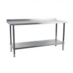 Vogue Stainless Steel Wall Table with Upstand 700(D)mm